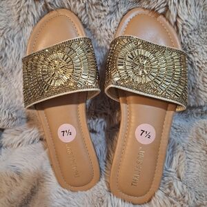 Thalia Sodi Gold Women's Sandals